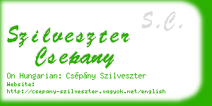 szilveszter csepany business card