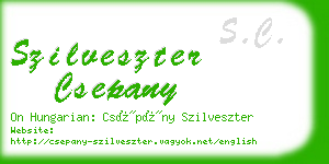 szilveszter csepany business card